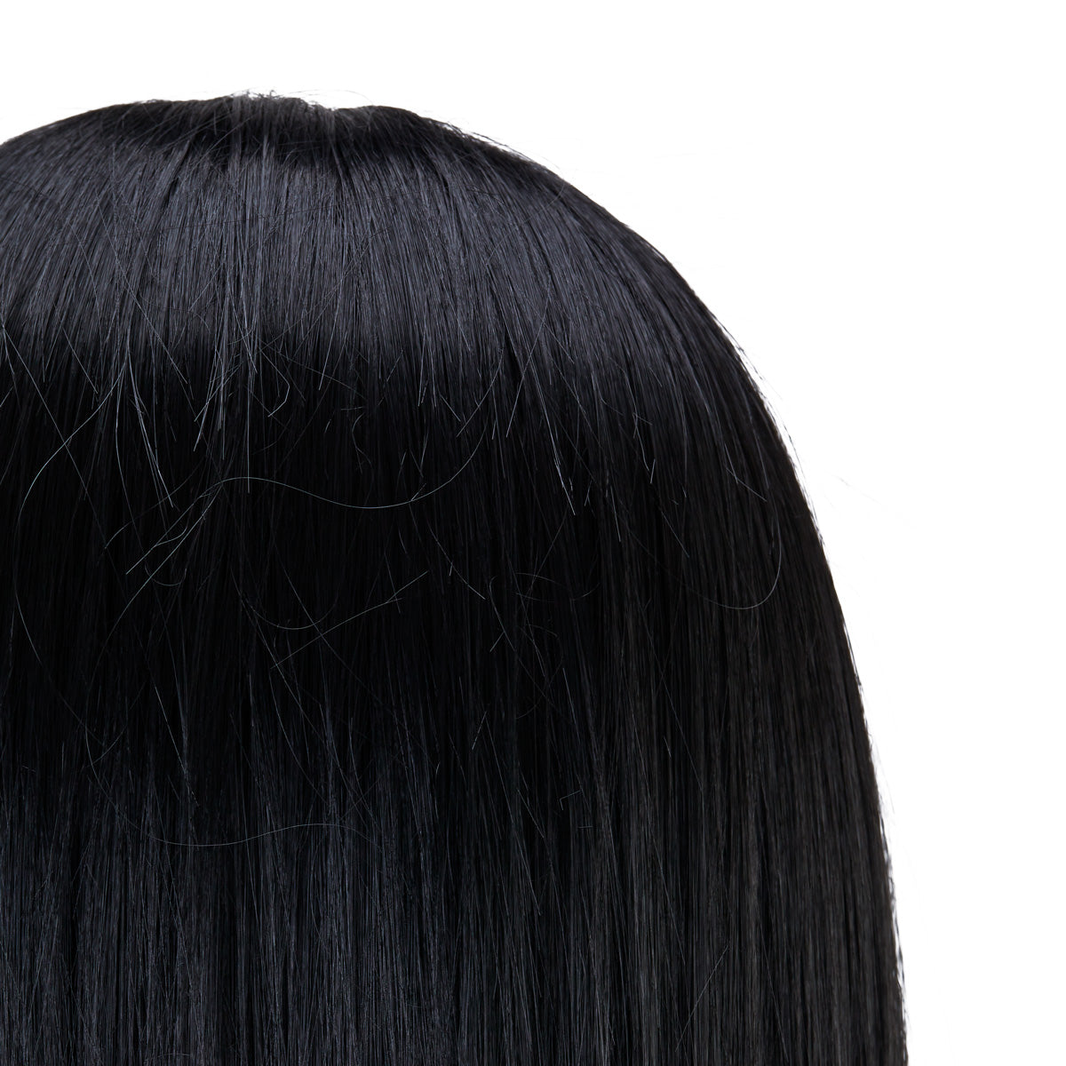 Gabbiano WZ4 Training Head With Beard, Synthetic Hair, Colour 1#, Length 8"+6" - training head hair shown on a white background