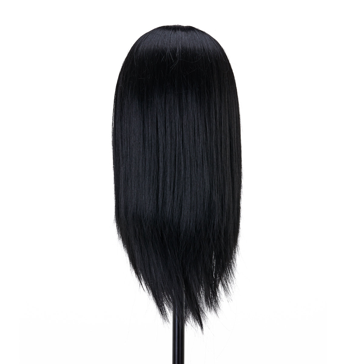 Gabbiano WZ4 Training Head With Beard, Synthetic Hair, Colour 1#, Length 8"+6" - training head hair shown on a white background