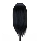 Gabbiano WZ4 Training Head With Beard, Synthetic Hair, Colour 1#, Length 8"+6" - training head hair shown on a white background