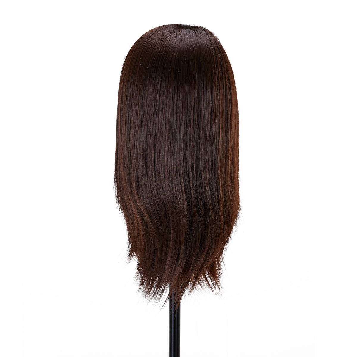 Gabbiano WZ4 Training Head With Beard, Synthetic Hair, Colour 4#, Length 8"+6" - training head hair shown on a white background