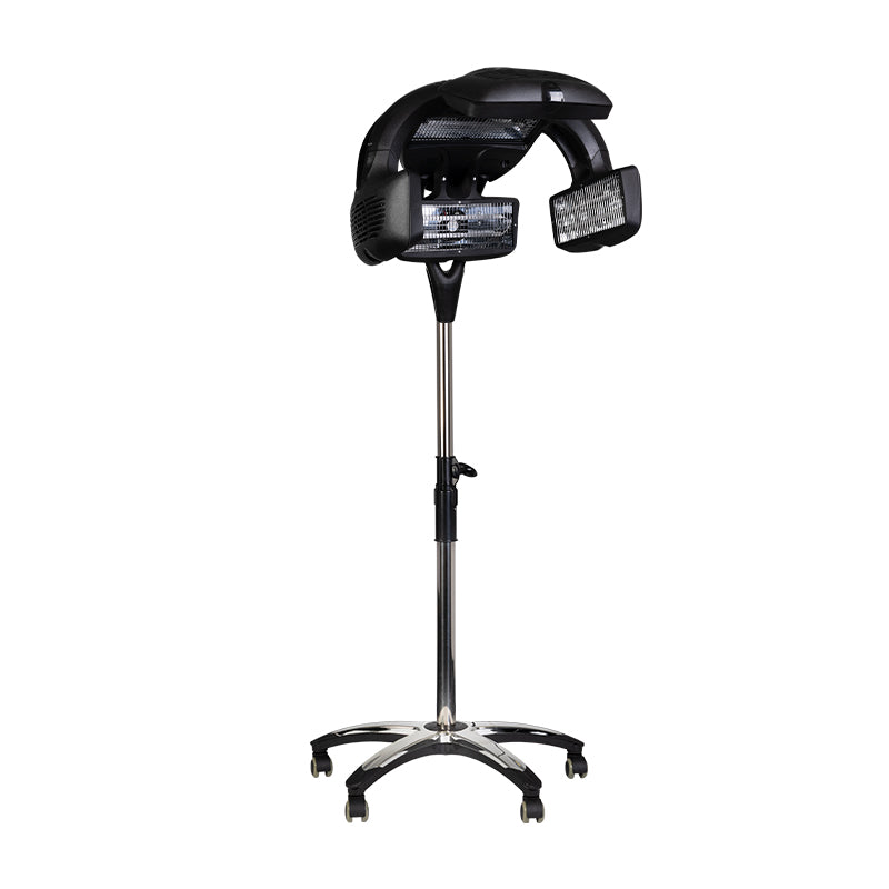 Gabbiano Y-707 Standing Infrared Hair Processor Black - device housing and functional components shown on a white background