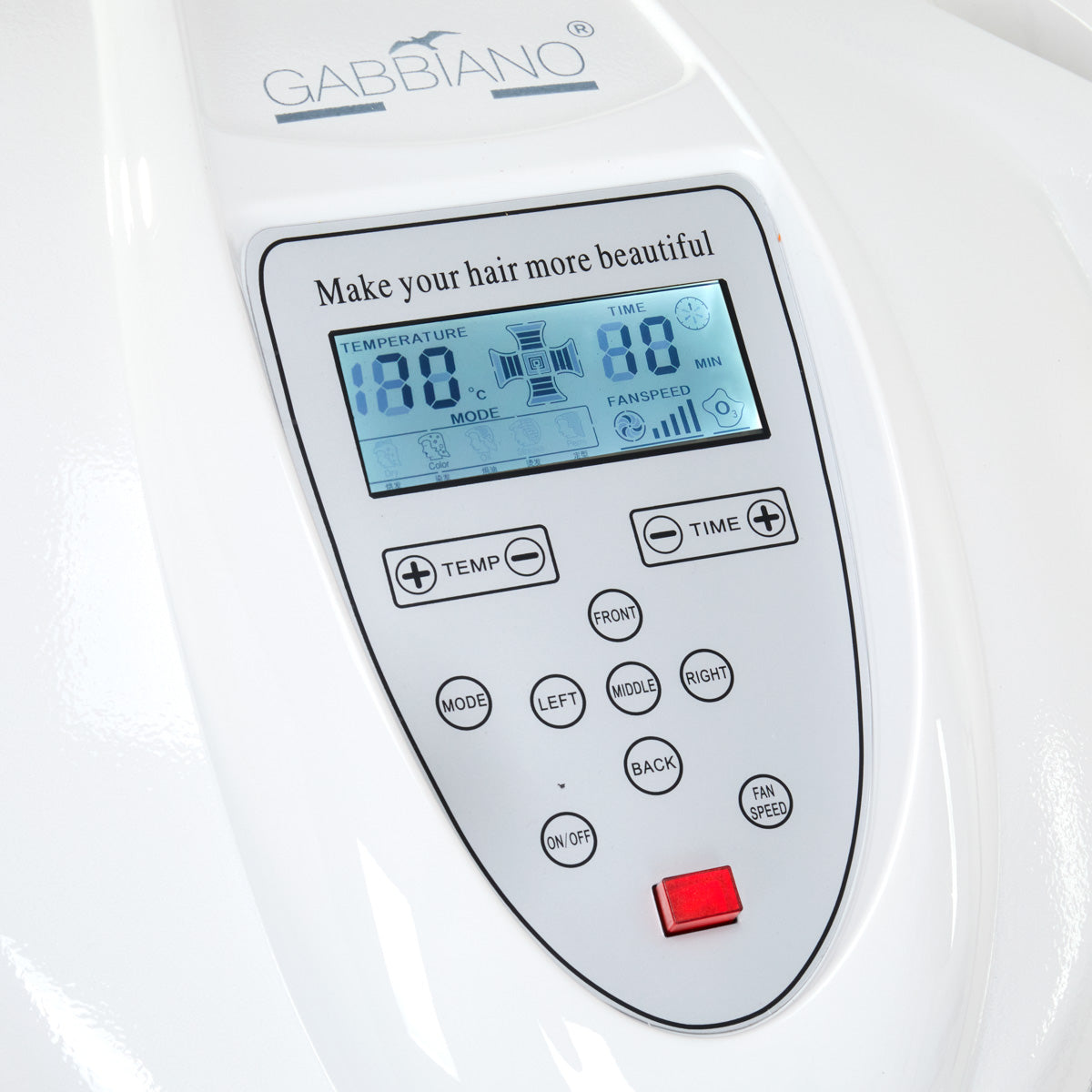 Gabbiano Y-707 Standing Infrared Hair Processor White - main unit with included components on a white background