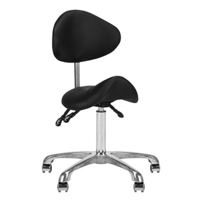 Giovanni 1004 Beauty Chair Black - full product view at an angle on a white background