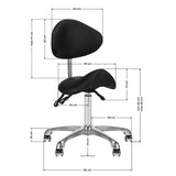 Giovanni 1004 Beauty Chair Black - full product view on a white background