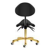 Giovanni 1004 Beauty Chair Gold & Black - full product view on a white background