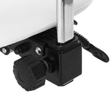 Giovanni 1004 Beauty Chair Gold & White - close-up of the upholstery and adjustment details