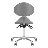 Giovanni 1004 Beauty Chair Grey - close-up of the upholstery and adjustment details