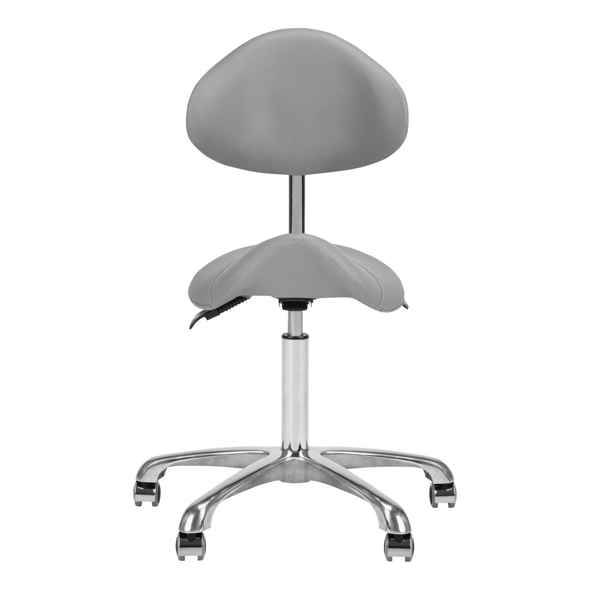 Giovanni 1004 Beauty Chair Grey - close-up of the upholstery and adjustment details