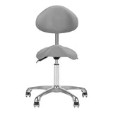 Giovanni 1004 Beauty Chair Grey - close-up of the upholstery and adjustment details