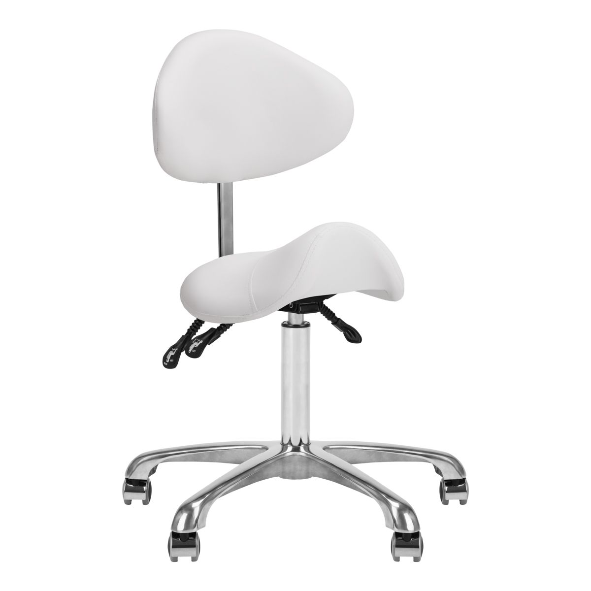 Giovanni 1004 Beauty Chair White - full product view at an angle on a white background