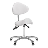 Giovanni 1004 Beauty Chair White - full product view at an angle on a white background