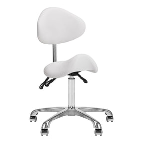 Giovanni 1004 Beauty Chair White - full product view at an angle on a white background