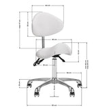 Giovanni 1004 Beauty Chair White - full product view on a white background