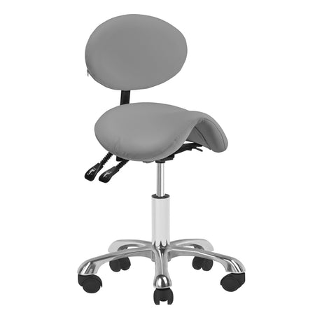 Giovanni 1025 Beauty Chair Grey - full product view at an angle on a white background