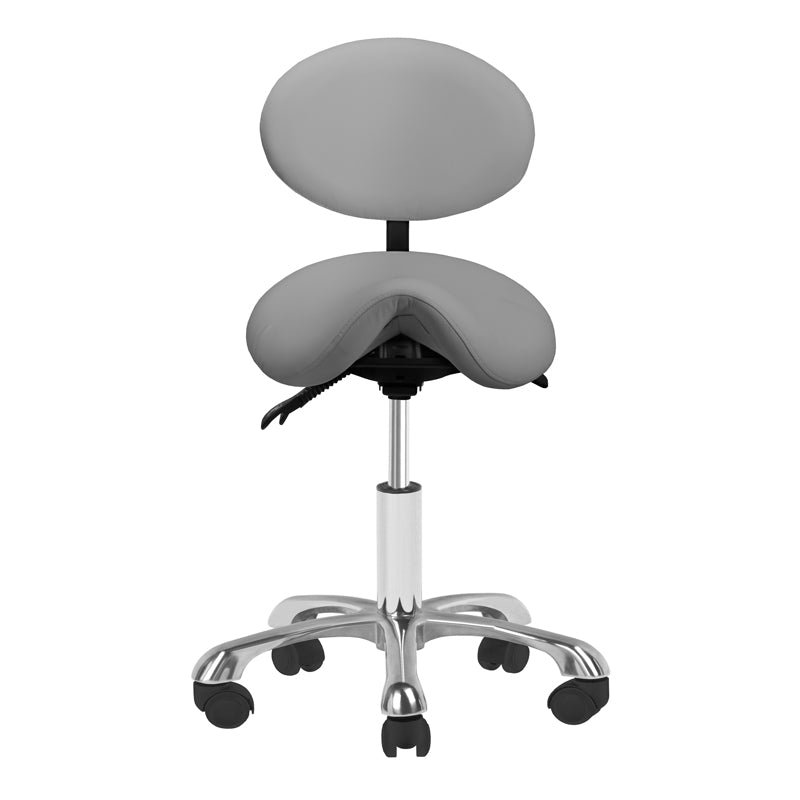 Giovanni 1025 Beauty Chair Grey - close-up of the upholstery and adjustment details