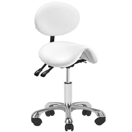 Giovanni 1025 Beauty Chair White - full product view at an angle on a white background