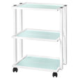 Giovanni 1041 Beauty Trolley - front view showing the storage and construction details