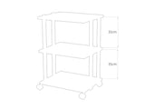 Giovanni 1041 Beauty Trolley - front view showing the storage and construction details