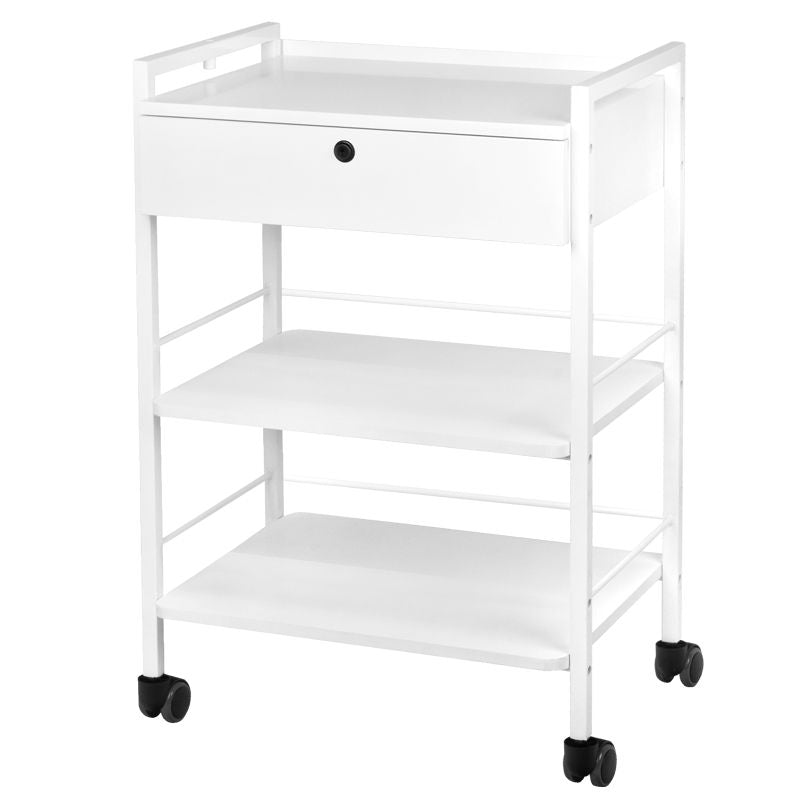 Giovanni Cosmetic Table Trolley Type 1019A - front view showing the storage and construction details