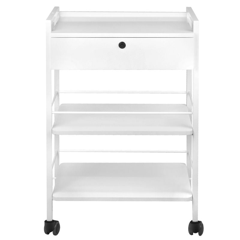 Giovanni Cosmetic Table Trolley Type 1019A - front view showing the storage and construction details