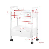 Giovanni Cosmetic Table Type 1019 - dimensions and measurements shown