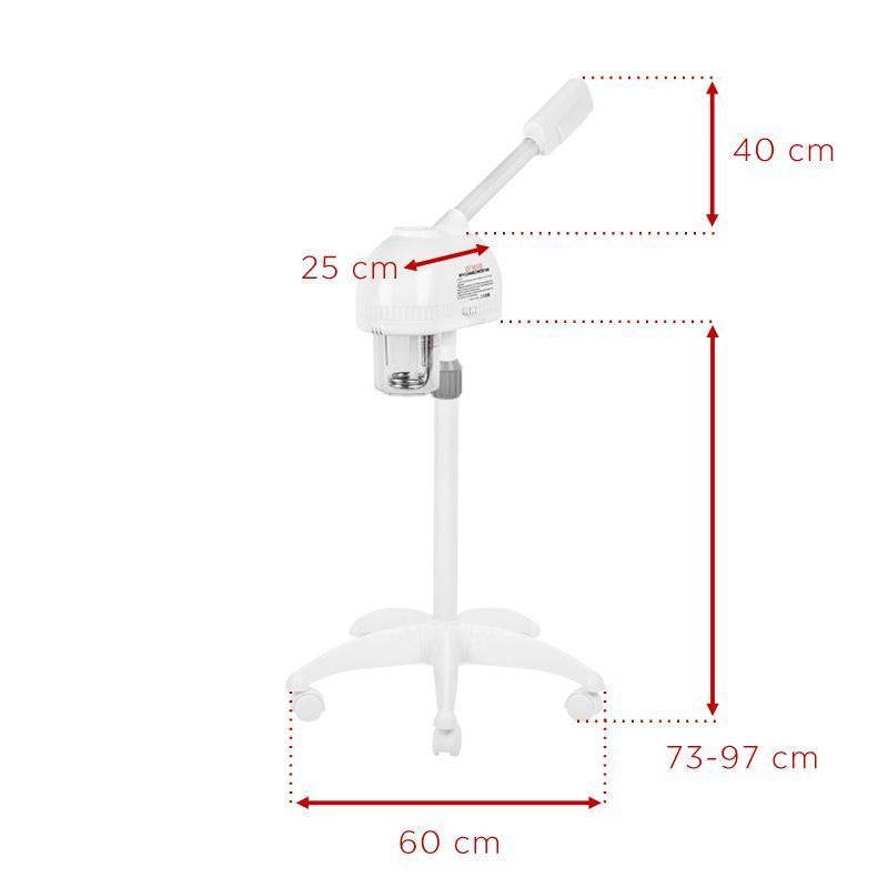 Giovanni D-008 Facial Steamer - dimensions and measurements shown