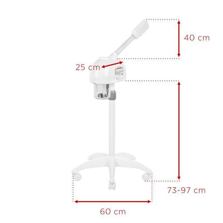 Giovanni D-008 Facial Steamer - dimensions and measurements shown