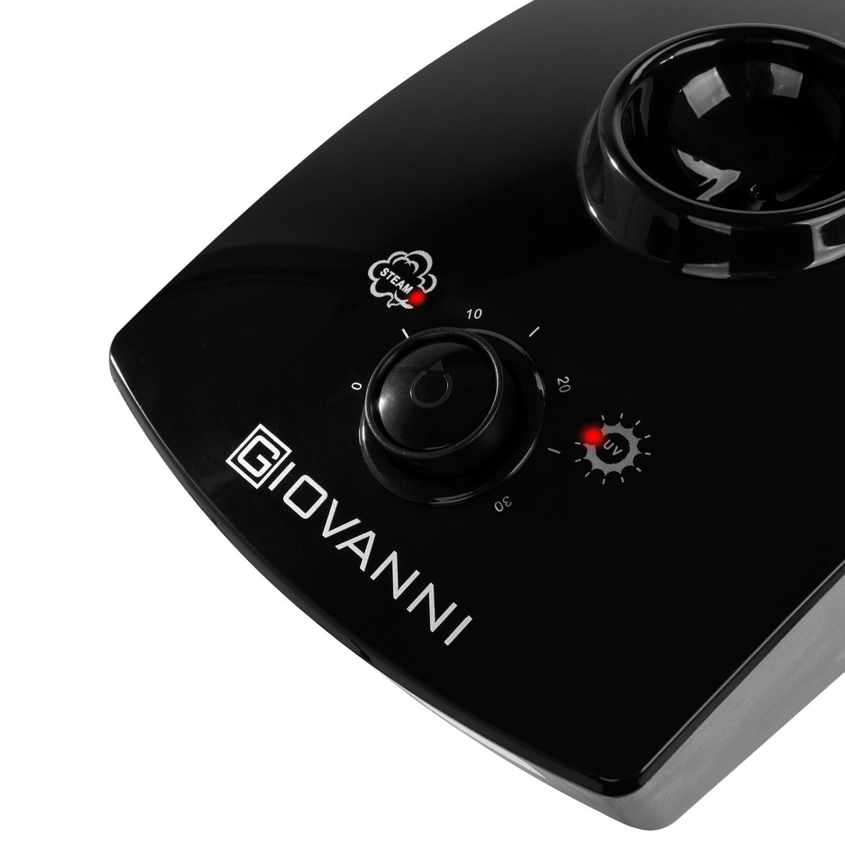 Giovanni D-20 Facial Steamer Black - close-up showing treatment handpieces and device components