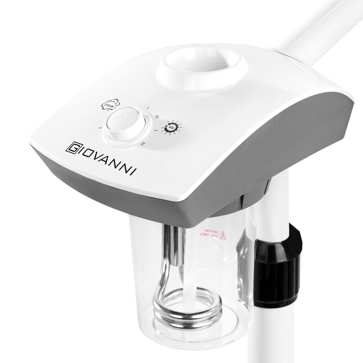 Giovanni D-20 Facial Steamer White - main unit with included components on a white background