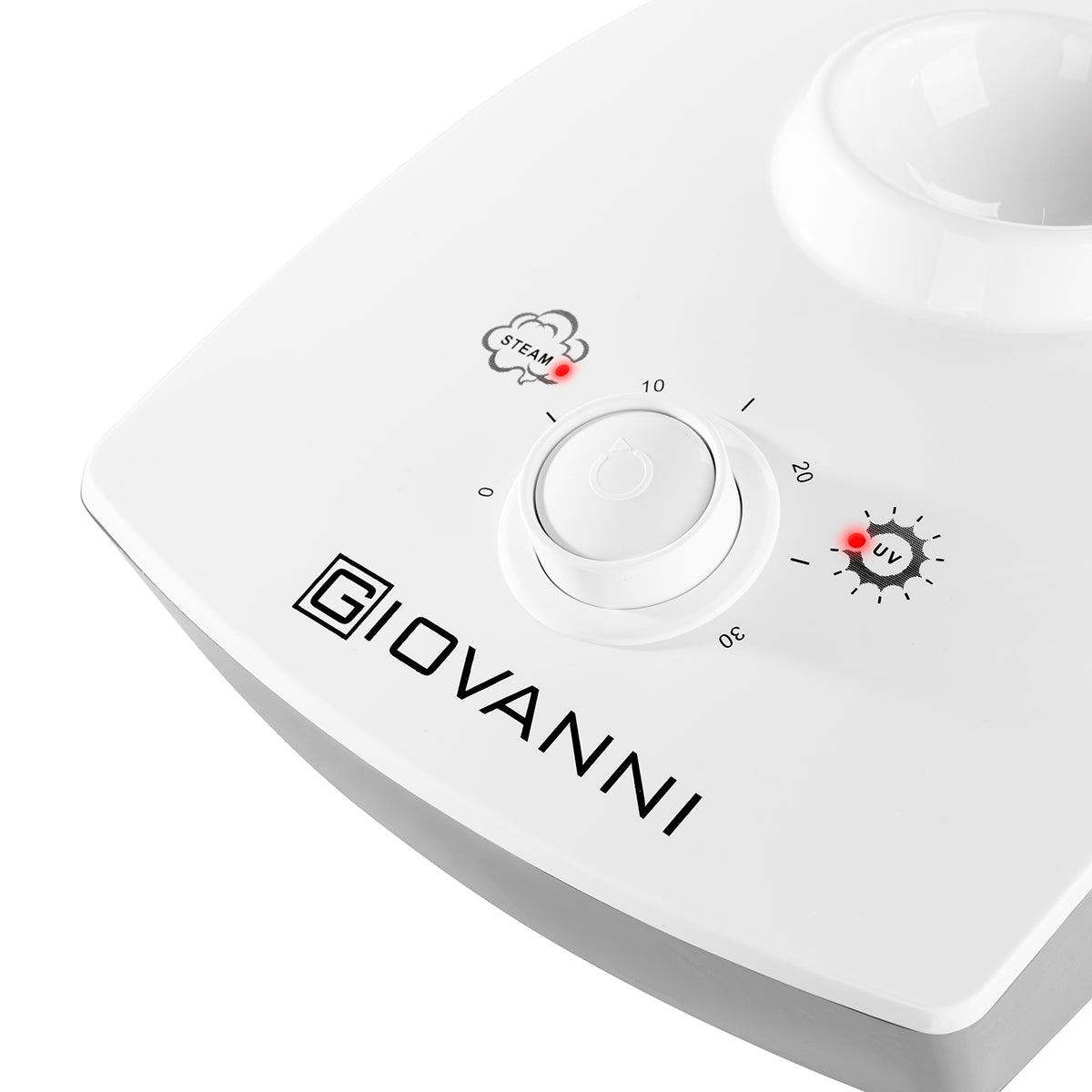 Giovanni D-21 Facial Steamer With Magnifier Lamp White - main unit with included components on a white background