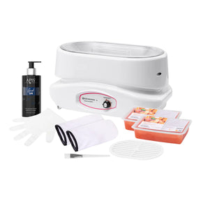Giovanni Set C Paraffin Kit with Machine 220W - arranged with the included components on a white background