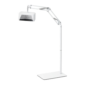 Glow 112 white UV LED pedicure nail lamp on its adjustable floor stand, front view