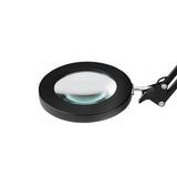 Glow 308 Black LED Tabletop Magnifier Lamp - device housing and functional components shown on a white background