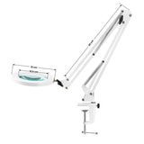 Glow 308 White LED Tabletop Magnifier Lamp - main unit with included components on a white background