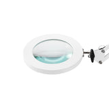 Glow 308 White LED Tabletop Magnifier Lamp - main unit with included components on a white background