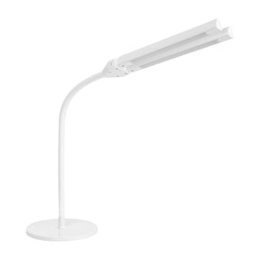 Glow Desk Lamp 6020 White - LED task lamp showing its adjustable construction and controls