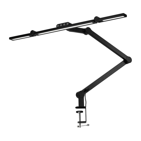 Glow L03 Black Tabletop Lamp for Beauty Treatments, Eyelash Extensions, Nail Styling & Makeup - LED treatment lamp with adjustable light arms on a white background