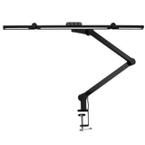 Glow L03 Black Tabletop Lamp for Beauty Treatments, Eyelash Extensions, Nail Styling & Makeup - LED treatment lamp with adjustable light arms on a white background