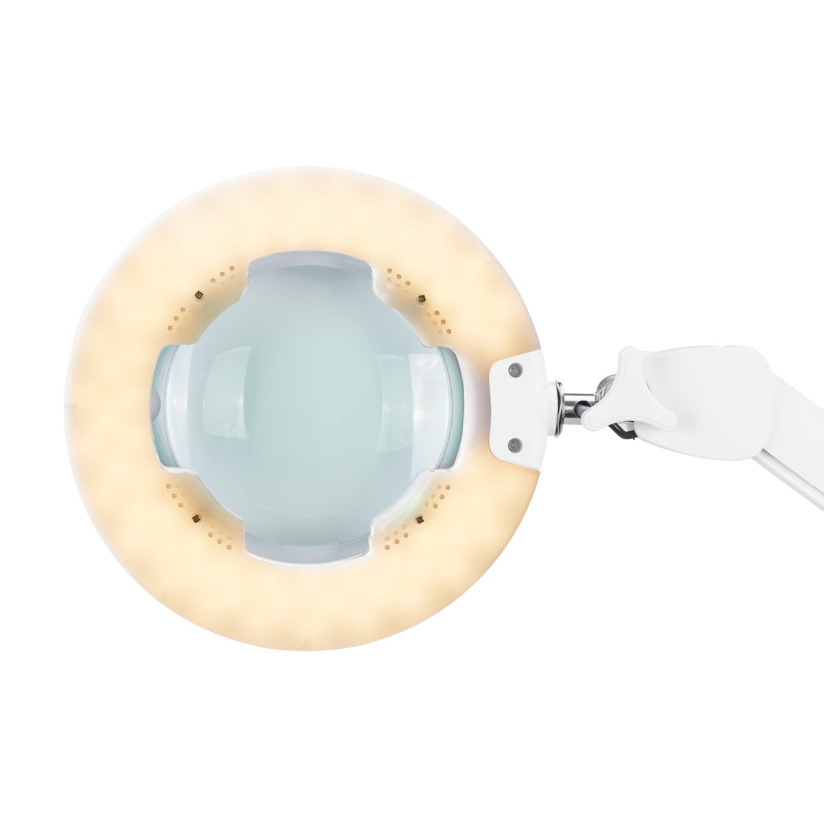 Glow Led Magnifier Lamp Adjustable Colour 8021 - device housing and functional components shown on a white background