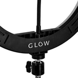 Glow Makeup Ring Lamp 13" 10W with Tripod - displayed in a styled studio photograph