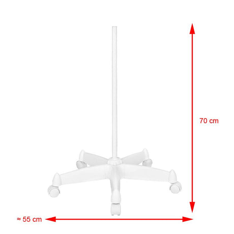 Glow Moonlight 8012/5 5D LED Magnifying Lamp White With Tripod - dimensions and measurements shown