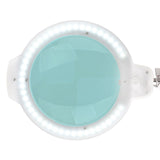 Glow Moonlight 8012 5″ LED Magnifying Desk Lamp White - main unit with included components on a white background