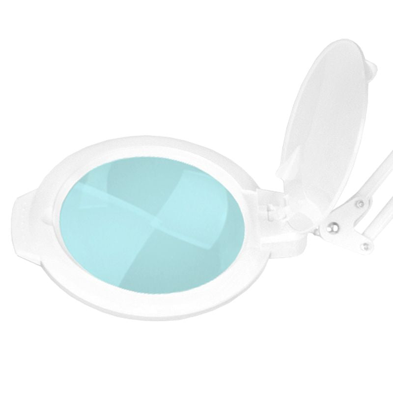 Glow Moonlight 8012 5″ LED Magnifying Desk Lamp White - device housing and functional components shown on a white background