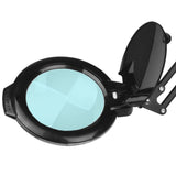 Glow Moonlight 8013/6 5D LED Magnifying Lamp Black - Table Clamp - device housing and functional components shown on a white background