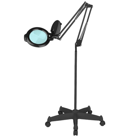 Glow Moonlight 8013/6 5D LED Magnifying Lamp Black With Tripod - complete device isolated on a white background