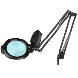 Glow Moonlight 8013/6 5D LED Magnifying Lamp Black With Tripod - device housing and functional components shown on a white background