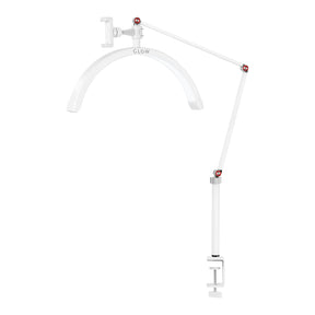 Glow MX3 20W LED Treatment Desk Lamp White - LED treatment lamp with adjustable light arms on a white background