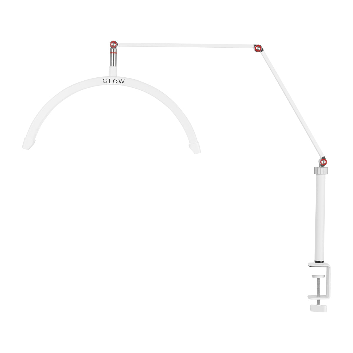 Glow MX3 20W LED Treatment Desk Lamp White - LED treatment lamp with adjustable light arms on a white background