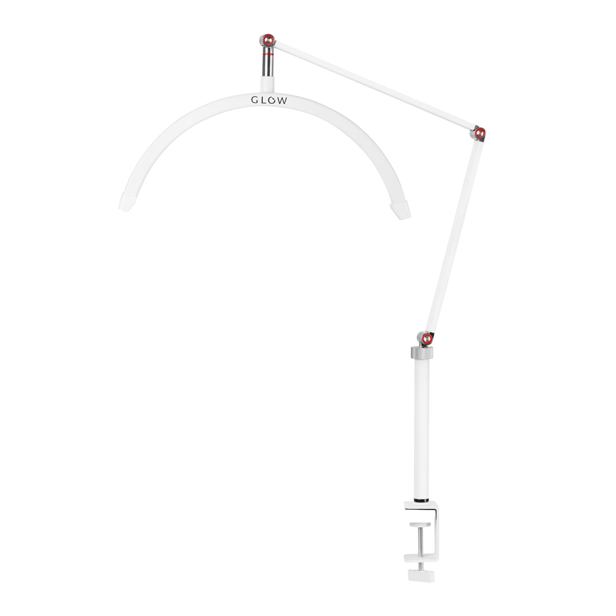 Glow MX3 20W LED Treatment Desk Lamp White - LED treatment lamp with adjustable light arms on a white background