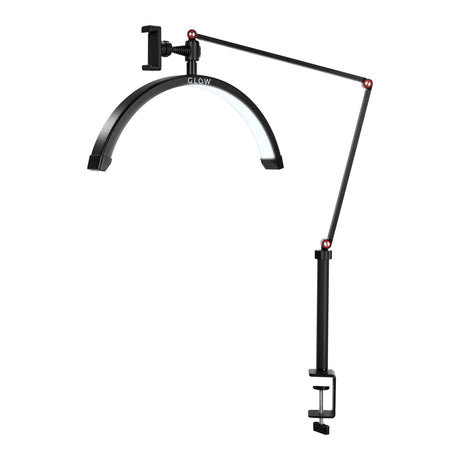 Glow MX3 Lash Treatment Tabletop Lamp Black - LED treatment lamp with adjustable light arms on a white background